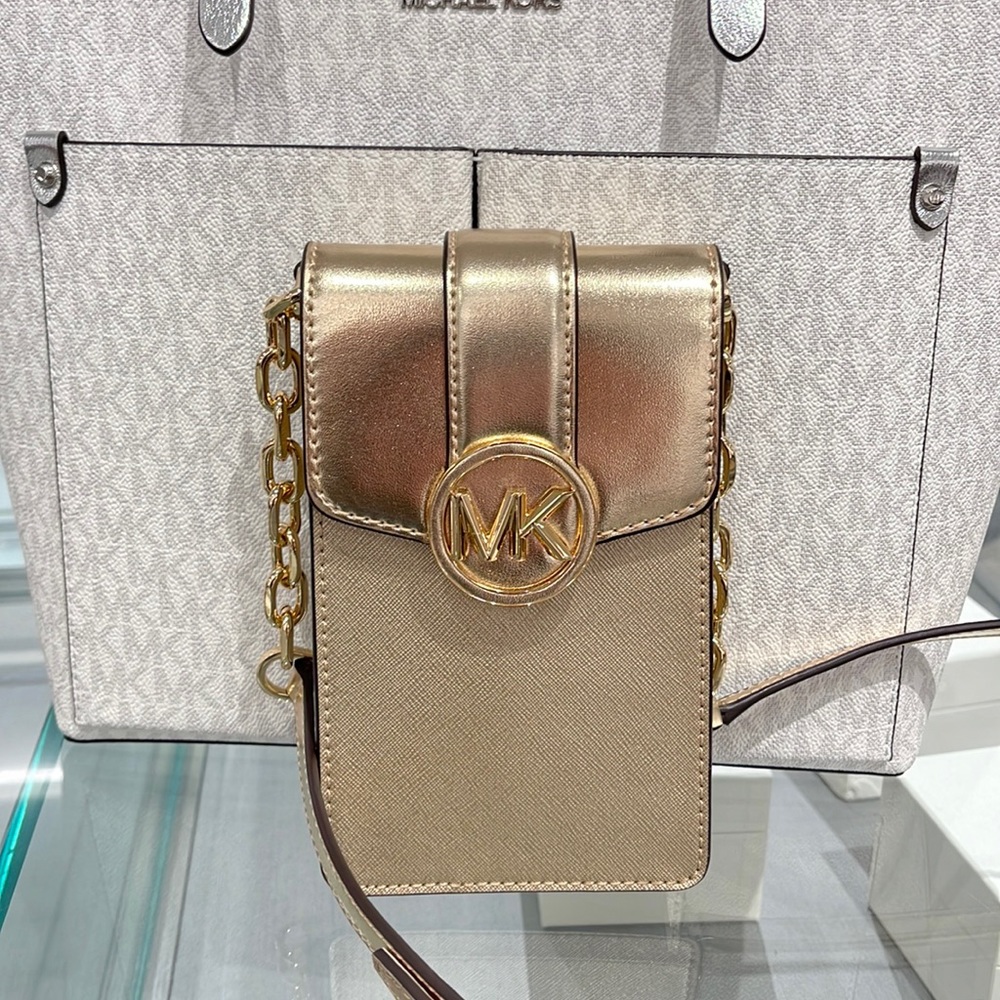 MICHAEL KORS WOMENS FASHION IPHONE SAMSUNG CASE PHONE HOLDER CROSSBODY BAG PURSE